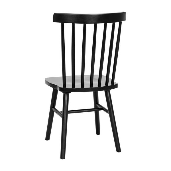 Windsor Style Commercial Solid Wood Spindle Back Dining Chairs -Set of 2