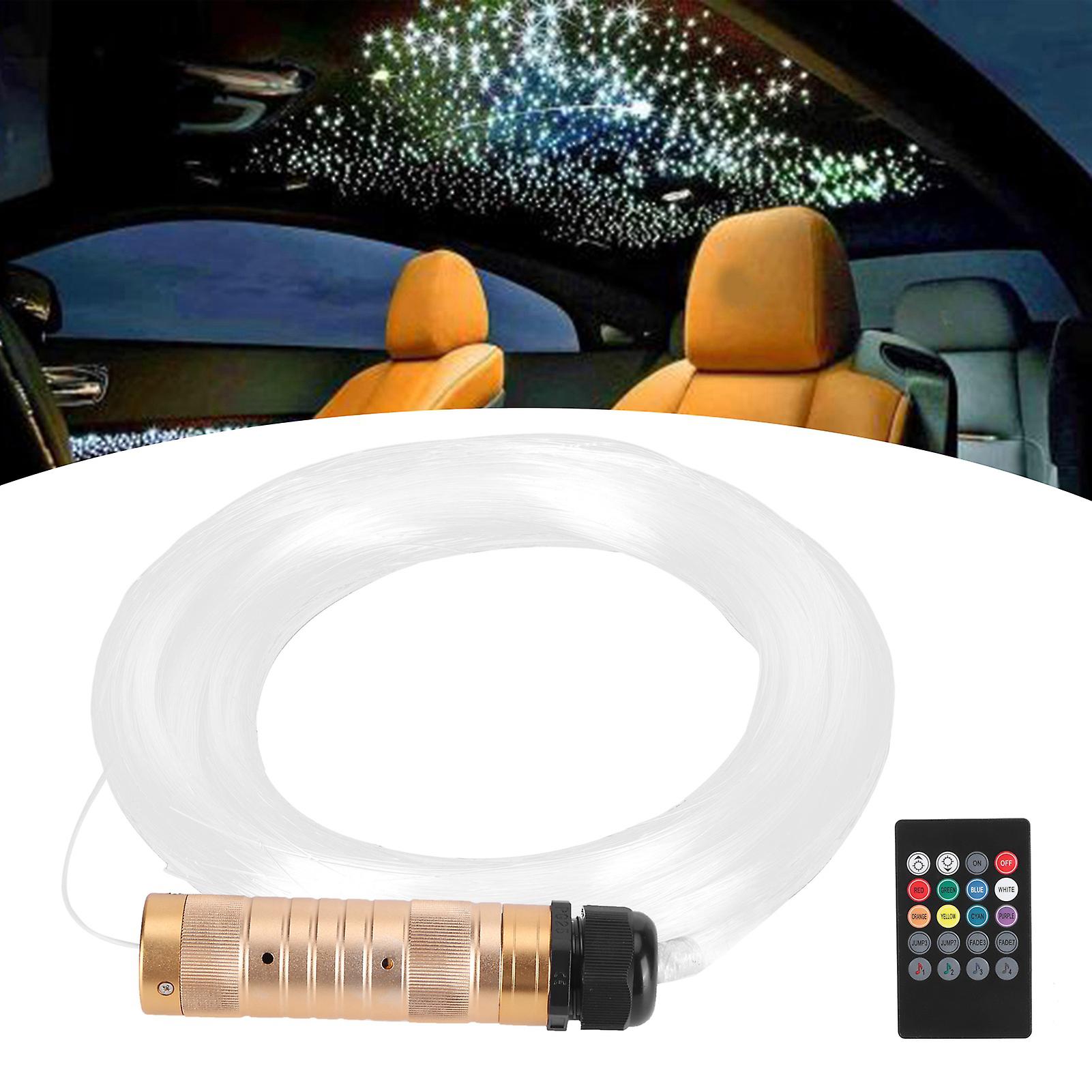 10w Rgbw Fiber Optic Light With Remote Control For Car Ceiling， Ktv， Bar Decoration - 150pcs， 0.75mm X 2m[us Plug]