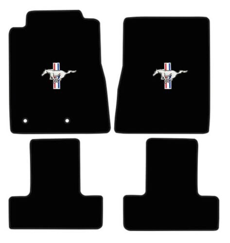 Pony/Tri-Bar Logo - Black Carpet Custom Floor Mats Fits 2010-2014 Ford Mustang !