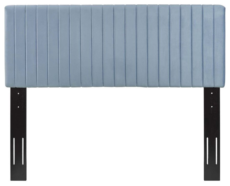 Modway Keira Velvet King California King Headboard in Light Blue   Transitional   Headboards   by Homesquare  Houzz