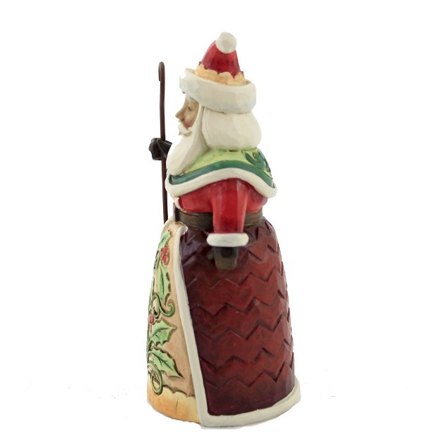 Jim Shore Santa With Holly Pint One Figurine 5 5 Inches Claus Christmas 6009003 Polyresin Red