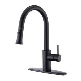 Ultra Faucets Euro Single-Handle Pull-Down Sprayer Kitchen Faucet with Accessories in Rust and Spot Resist in Oil Rubbed Bronze UF14205