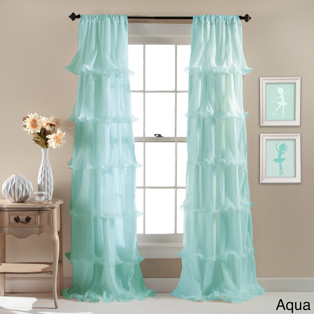 Lush Decor Nerina Ruffled Single Curtain Panel   54\