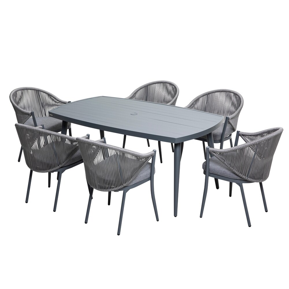 NUU GARDEN 67in. Single Outdoor Aluminum Dining Table