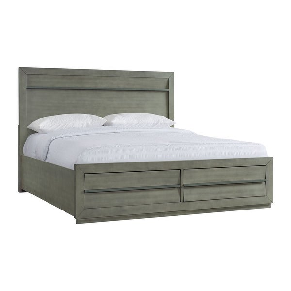 Picket House Furnishings Cosmo King Storage 5PC Bedroom Set in Grey - - 32968814