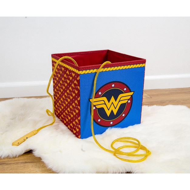 Ukonic Dc Comics Wonder Woman Logo Storage Bin Cube Organizer 11 Inches