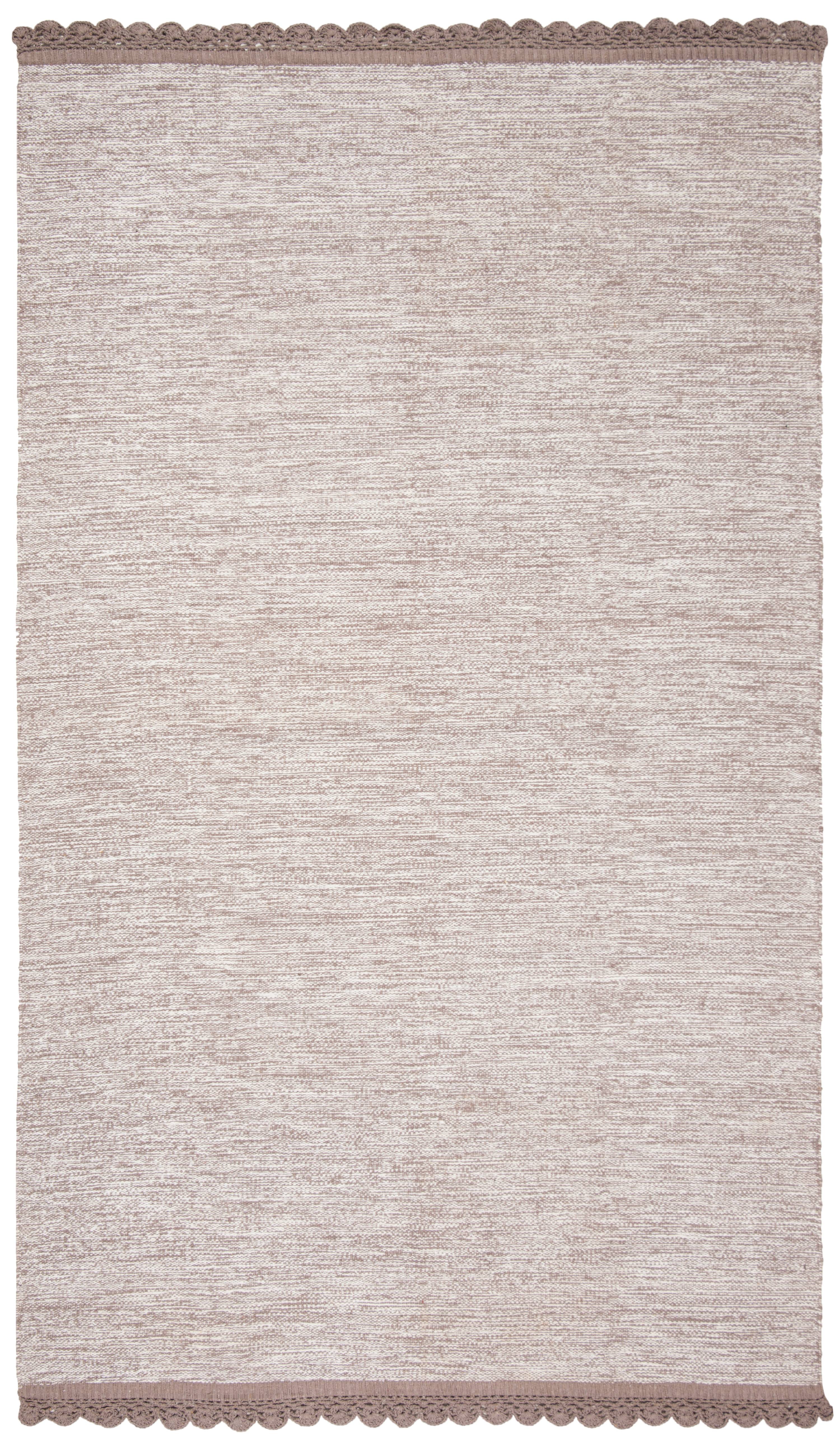 SAFAVIEH Montauk Sharlene Solid Braided Cotton Area Rug, Grey, 5' x 8'