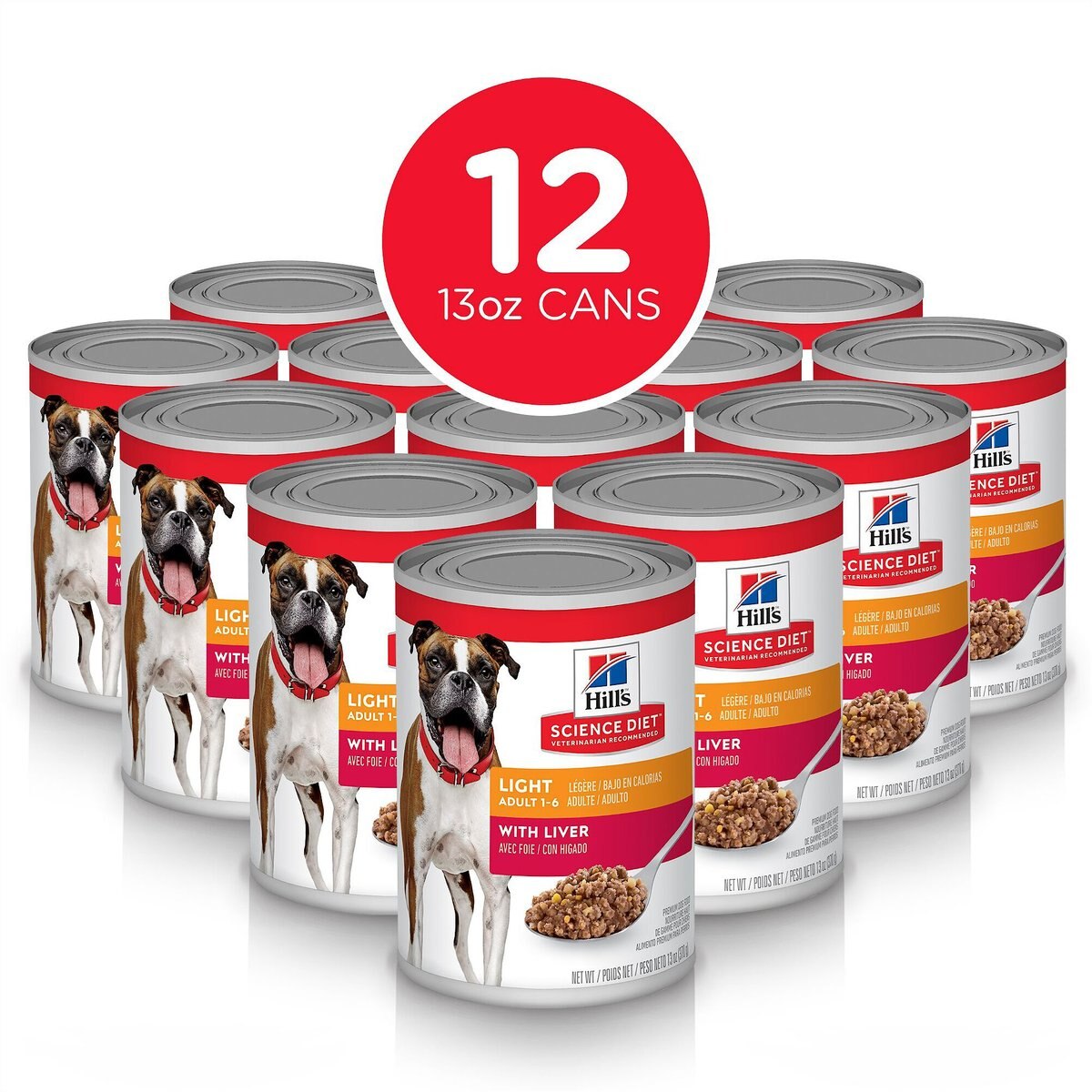 Hill's Science Diet Adult Light with Liver Canned Dog Food