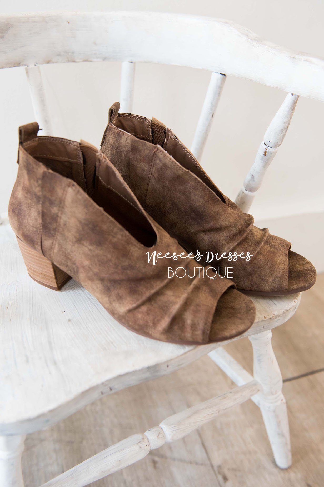 The Janice Open Toe Booties