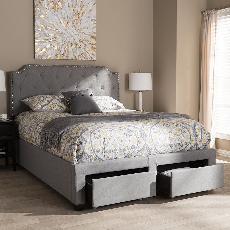 Baxton Studio Modern Gray Storage Bed