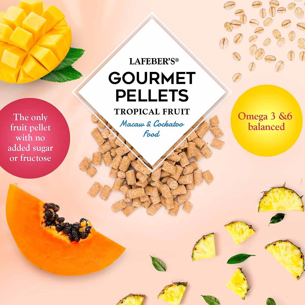 Lafeber Tropical Fruit Gourmet Pellets Macaw Bird Food