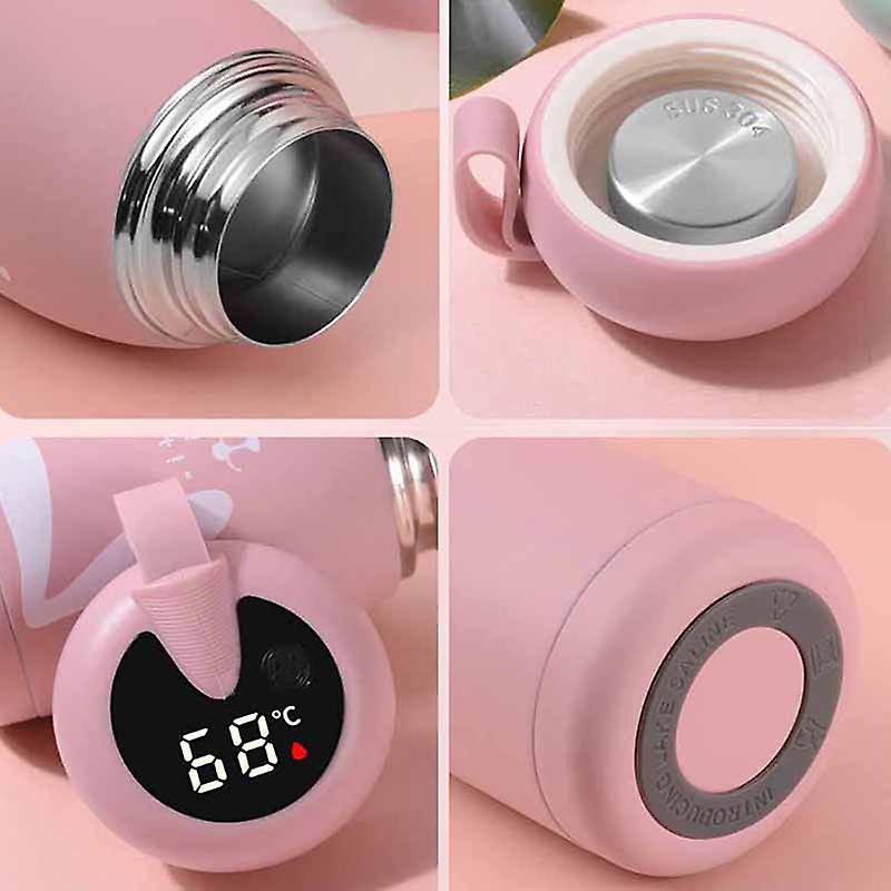 Thermos Cup Stainless Steel Cute Cartoon Water Bottle For Kids 320ml Temperature Led Display Insulated Coffee Flask Thermal Mug