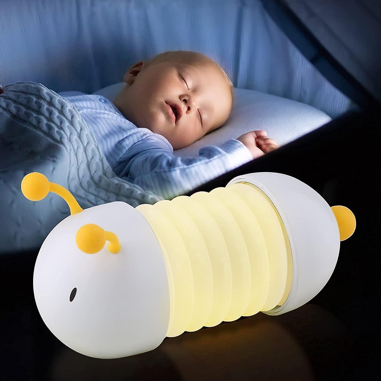 Caterpillar Led Children's Lamp， Foldable And Adjustable， Portable Night Light， Usb Charger， Magnets Included， Unisex - 30，000 Hours Of Operation.