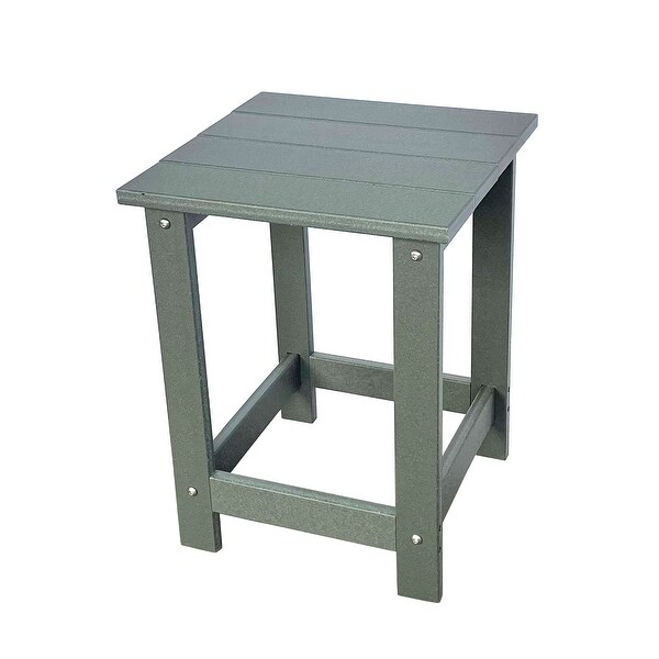 Hampton All Weather Poly Lumber Outdoor Square Patio Side Table