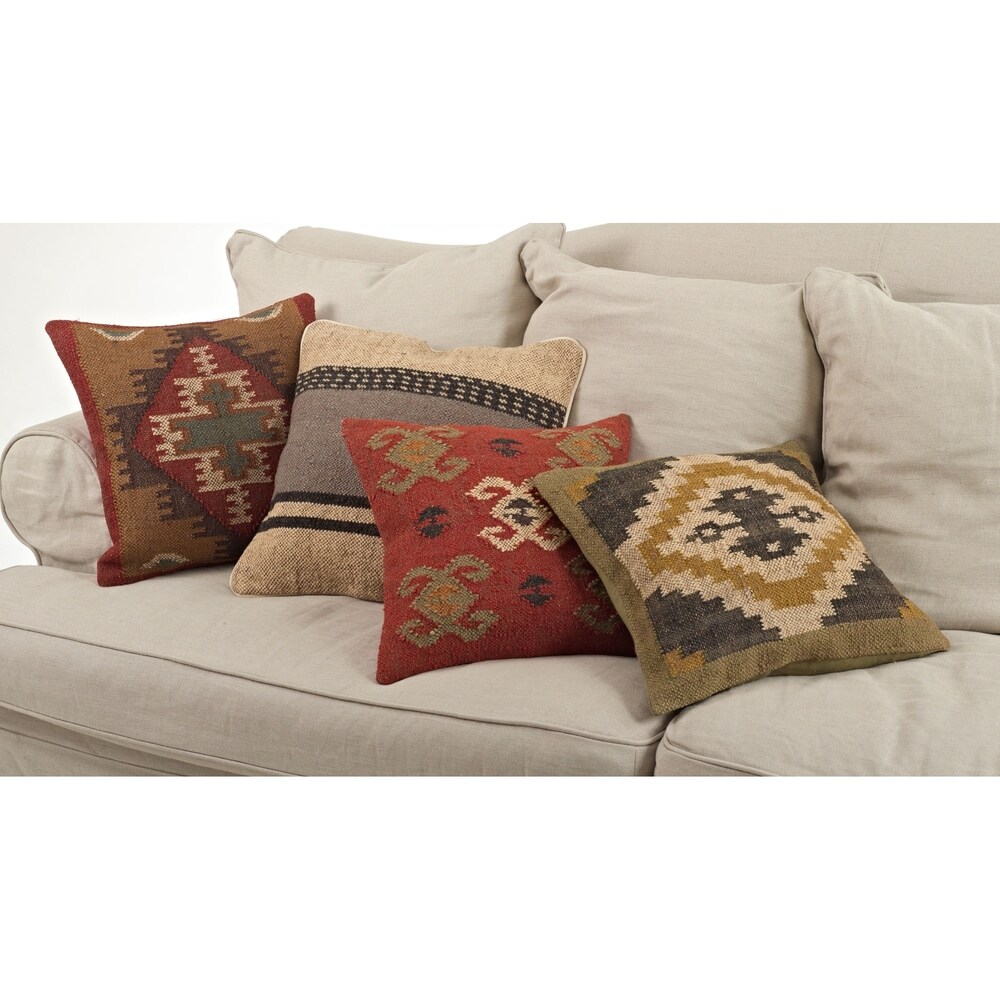 Kilim Design Down Filled Throw Pillow