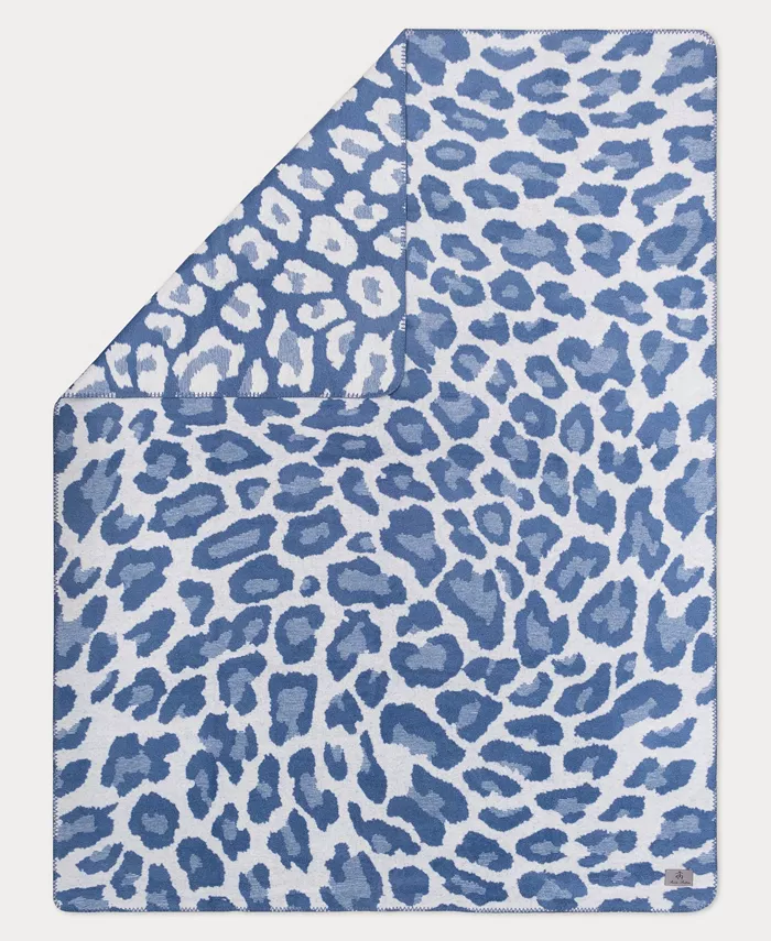 Brooks Brothers Leopard Luxury Cotton Throw