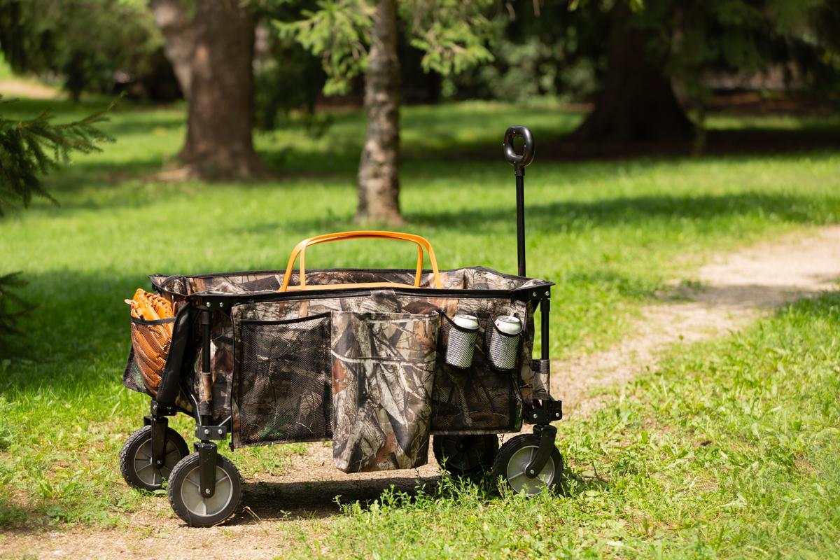 Ozark Trail Quad-Folding Wagon with Telescoping Handle， Camo