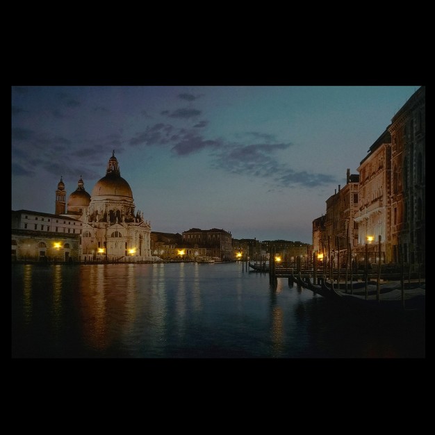 Led Venice City Italy Sunset Scene Canvas Wall Art