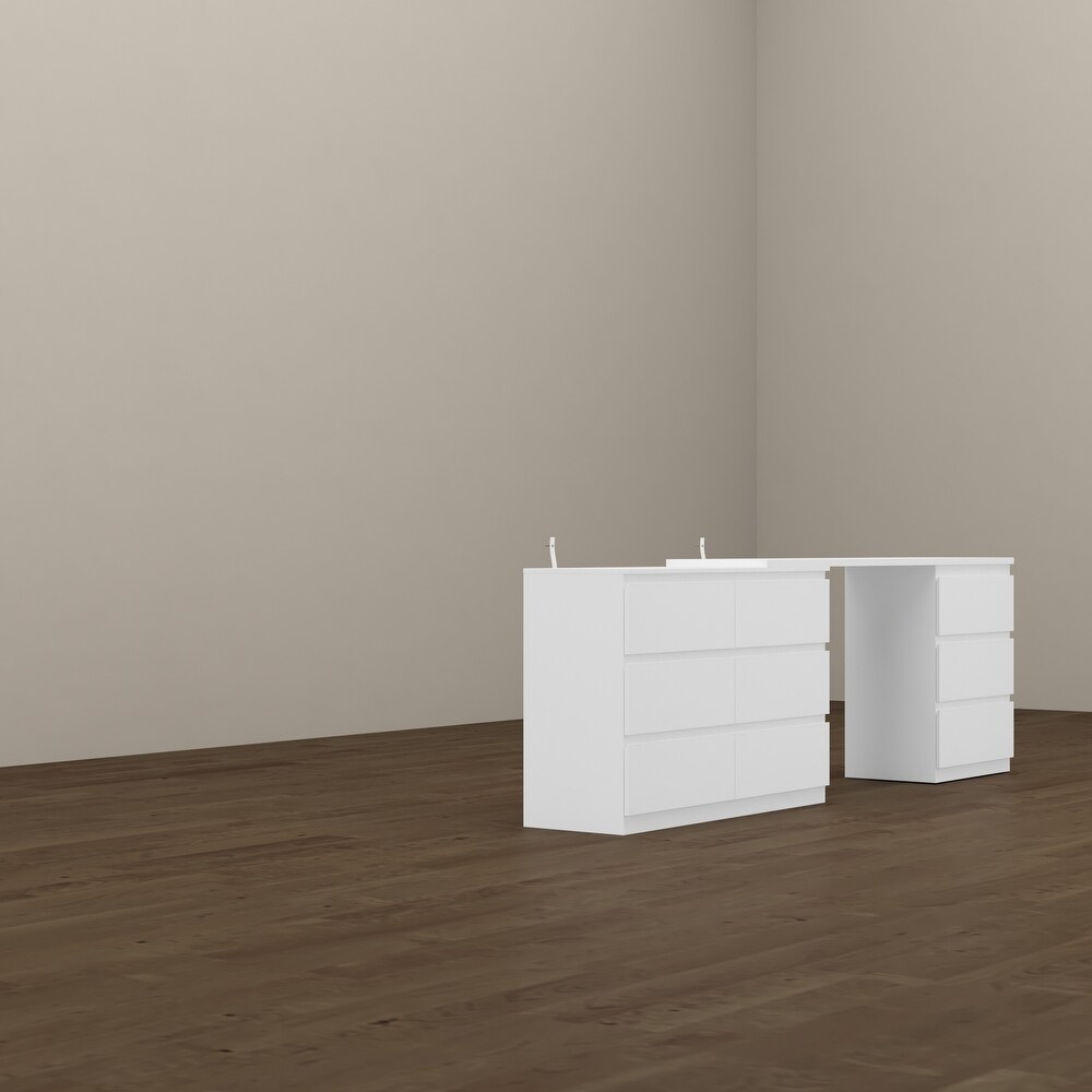 Multifunctional Media Console: Contemporary Expandable Unit Dresser