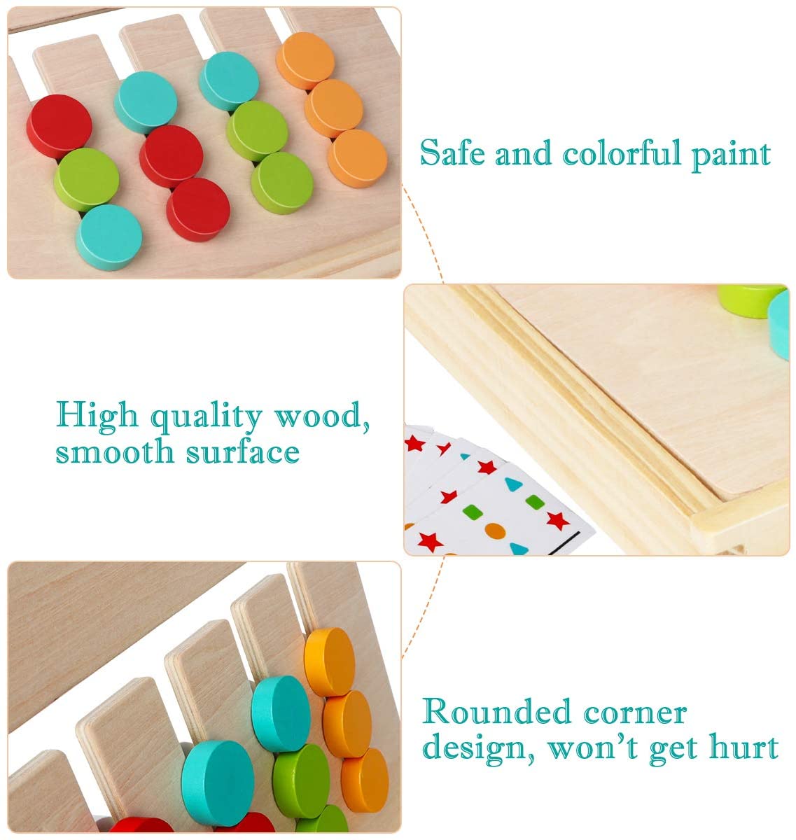 Style-Carry Montessori Toys for Toddlers，Color and Shape Sorting Toys for Preschoolers 3 4 5 Years