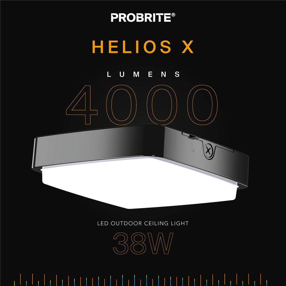 PROBRITE 150W Equivalent Integrated LED Bronze Outdoor CanopyCeiling Light 4000 Lumens 4000K (2-Pack) HELX35-4K-BZ-2PK