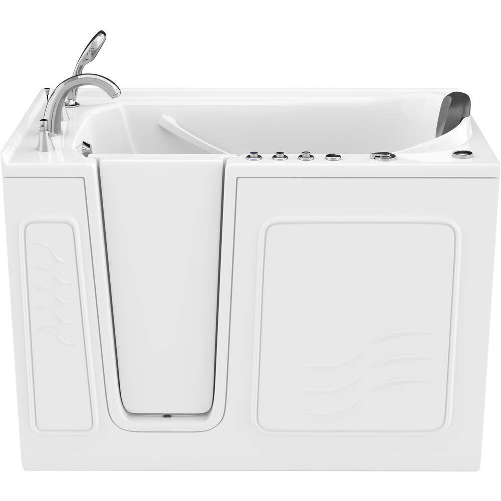 Universal Tubs Safe Premier 52.3 in. x 60 in. x 30 in. Left Drain Walk-in Air and Whirlpool Bathtub in White HD3053LWD-CP