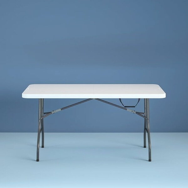 6 Foot Folding Table In White Speckle