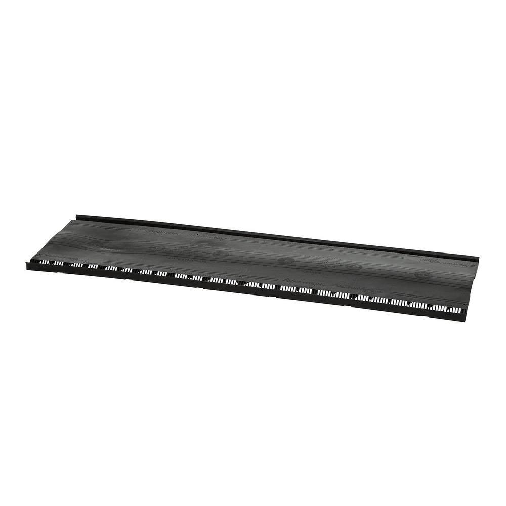 Air Vent VenturiVent 1.1 in. x 14.2 in. x 48 in. Ridge Vent in Black with Nails (Sold in Carton of 10-Pieces Only) VVPN