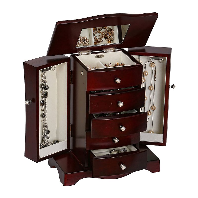 Mele and Co. Bette Wood Scalloped Jewelry Box and Organizer