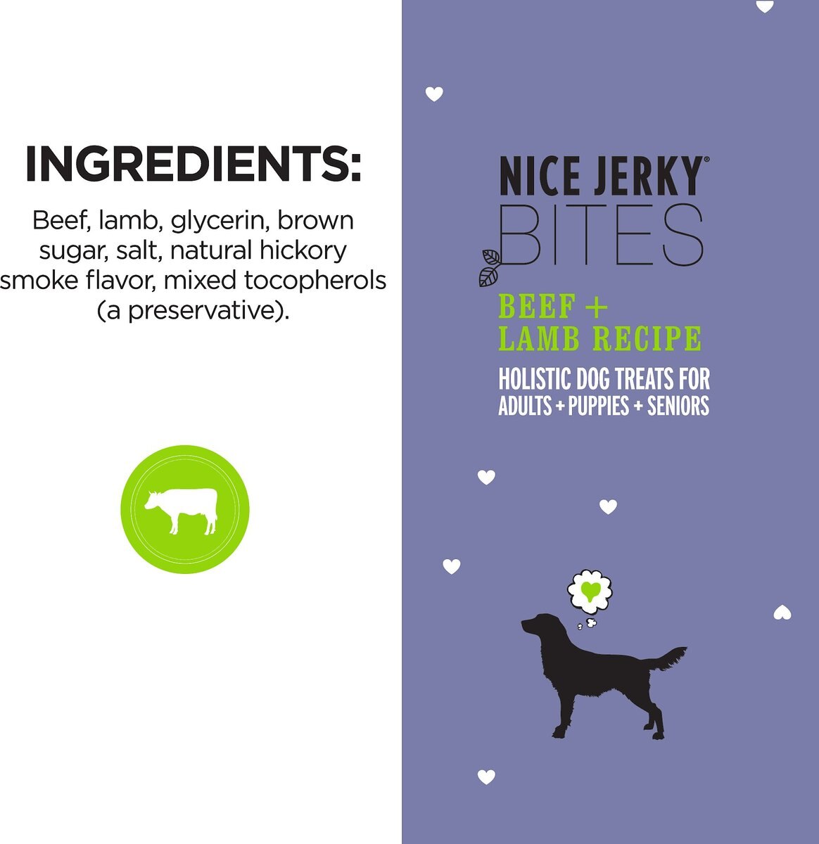 I and Love and You Nice Jerky Bites Beef and Lamb Grain-Free Dog Treats