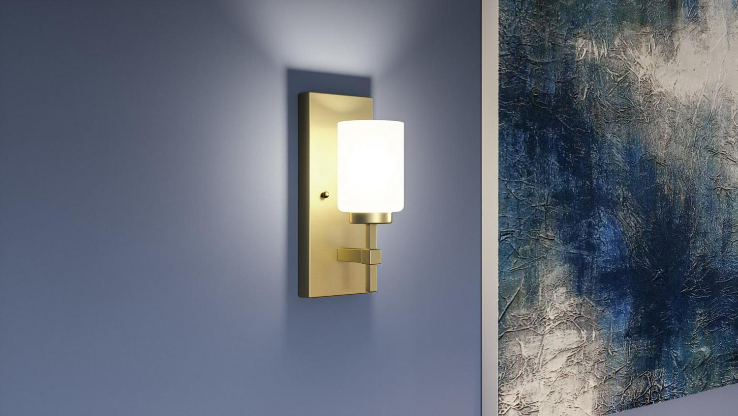 Ashley Harbour Ezra 1-Light Satin Brass Wall Sconce