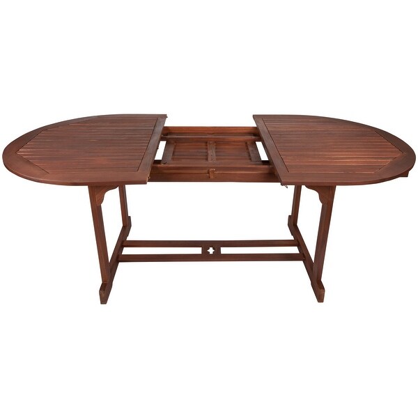 Oval Outdoor Acacia Wood Folding Patio Dining Table