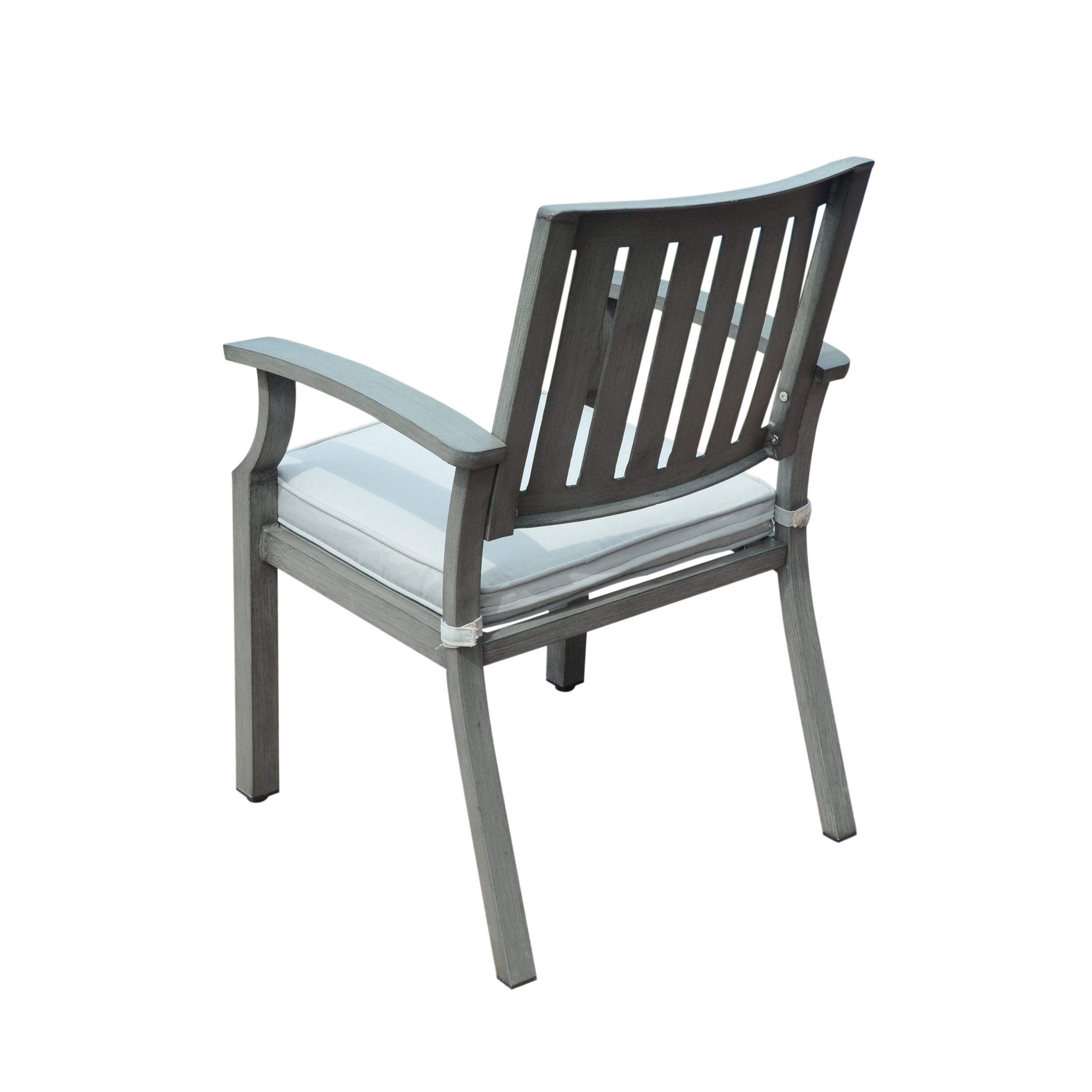 Zoey Outdoor Modern Aluminum Dining Chair With Cushion (Set of 2)