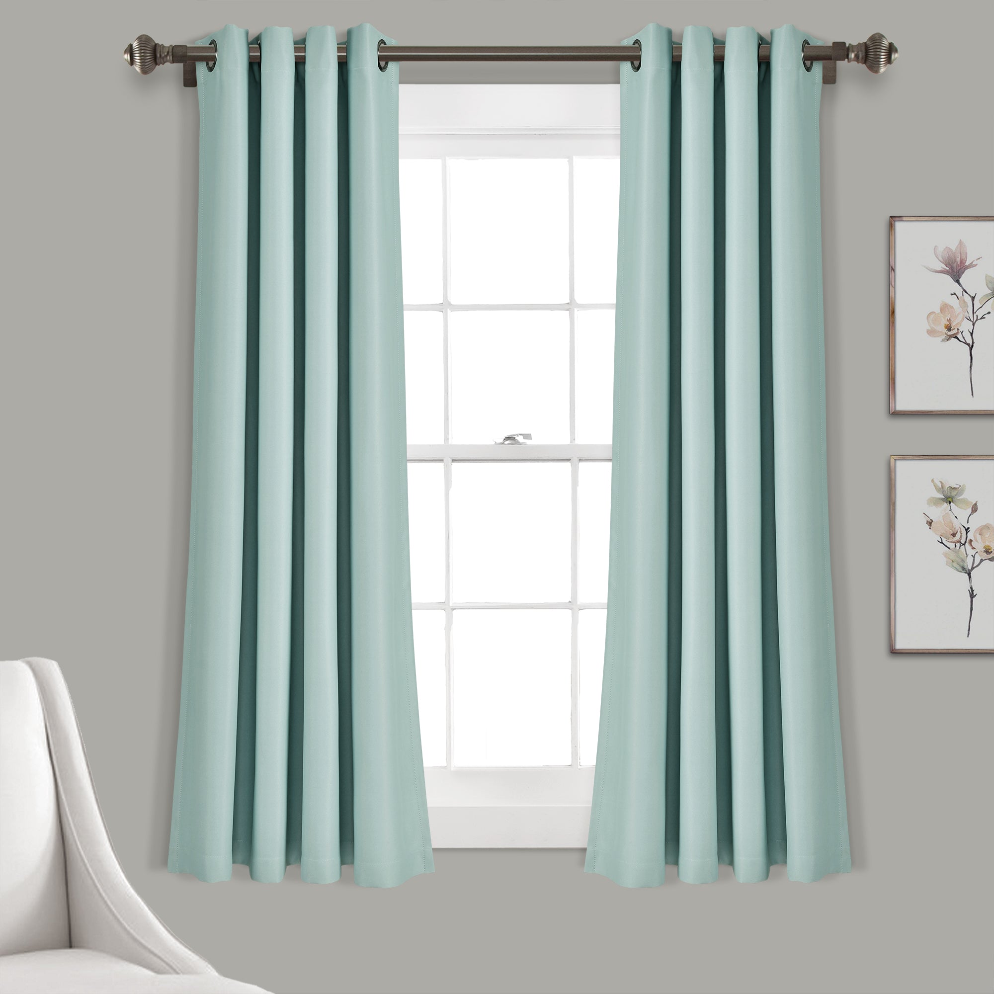 Insulated Grommet Blackout Window Curtain Panel Set