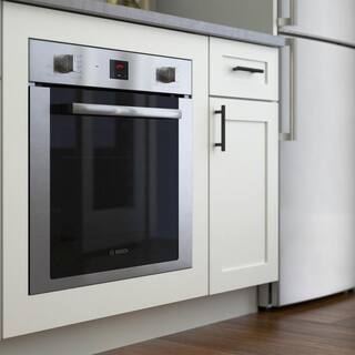 Bosch 500 Series 24 in. Built-In Single Electric Wall Oven with European Convection and Dual Clean in Stainless Steel HBE5453UC