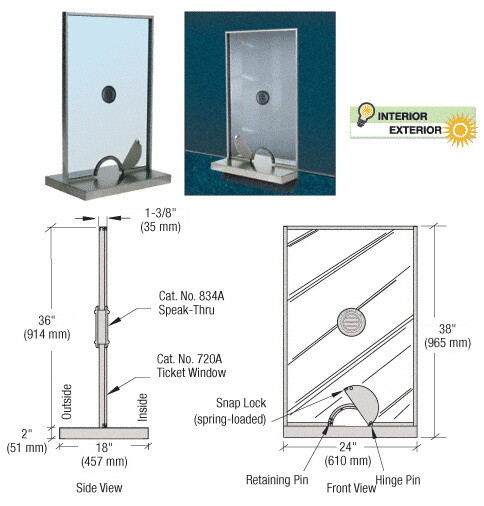 CRL SCW102N Satin Anodized Ticket Window Unit