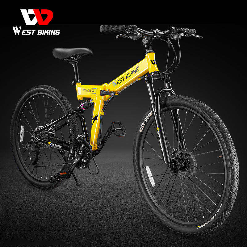 WEST BIKING New Variable 27 Speed Folding oy Mountain BIke 27.5 Inch Self Lock Foldable Cycling MTB Bicycle Shimano Shift Kit