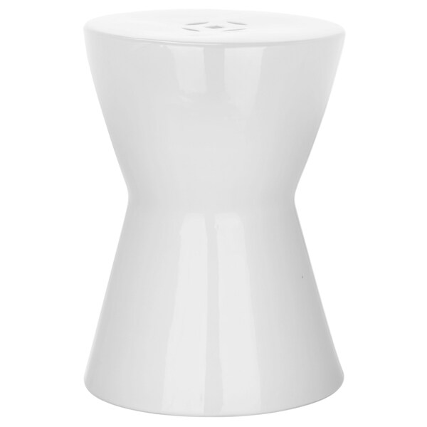 SAFAVIEH Liana White Ceramic Decorative Garden Stool