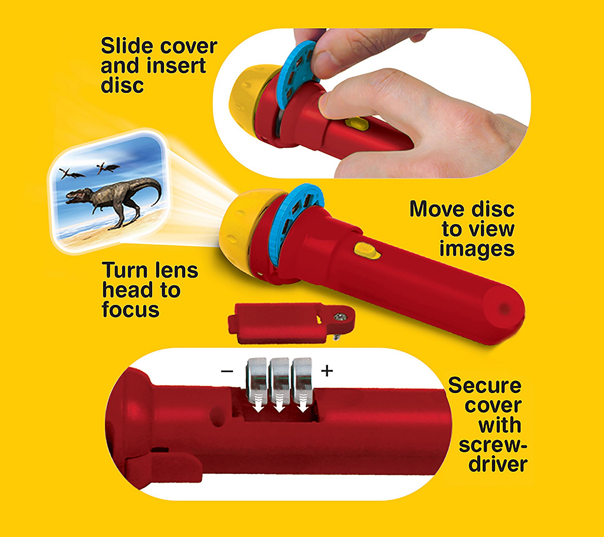 Dinosaur Flashlight and Projector  STEM Toy