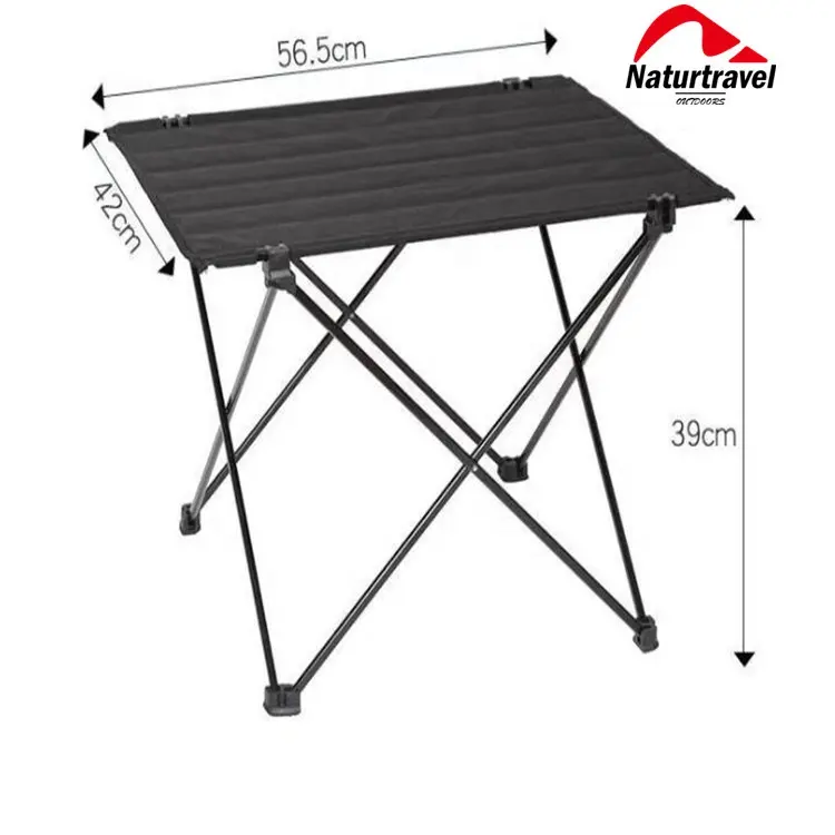 Naturtravel Portable Camping Desk Aluminum Table for Picnic Hiking Camping Beach Table Small Size Folding Picnic Table