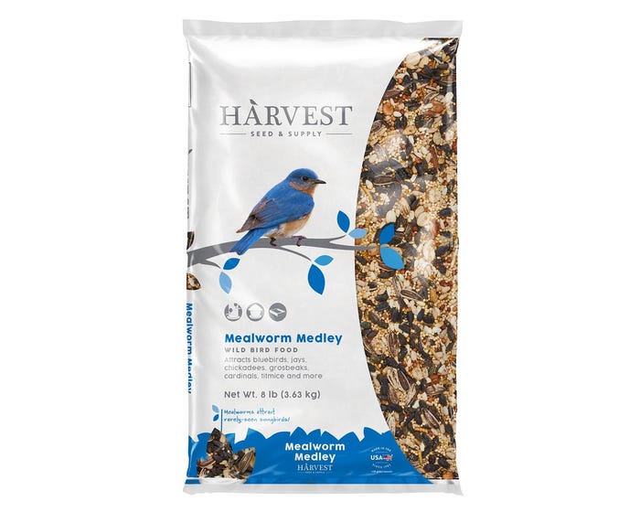 Harvest Seed  Supply Mealworm Medley， 8lb - 13203