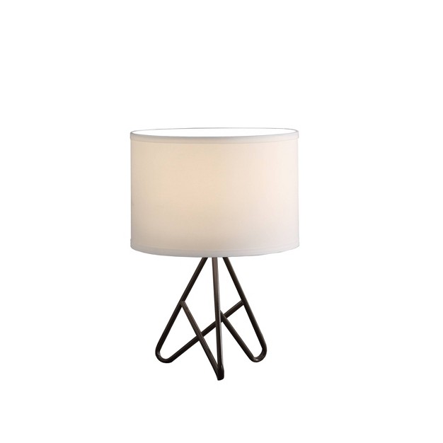 Modern Metal Tripod Table Lamp Black Ore International