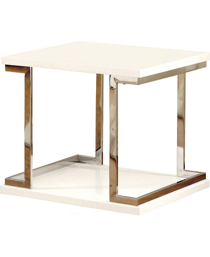 Furniture of America Bargunde White End Table