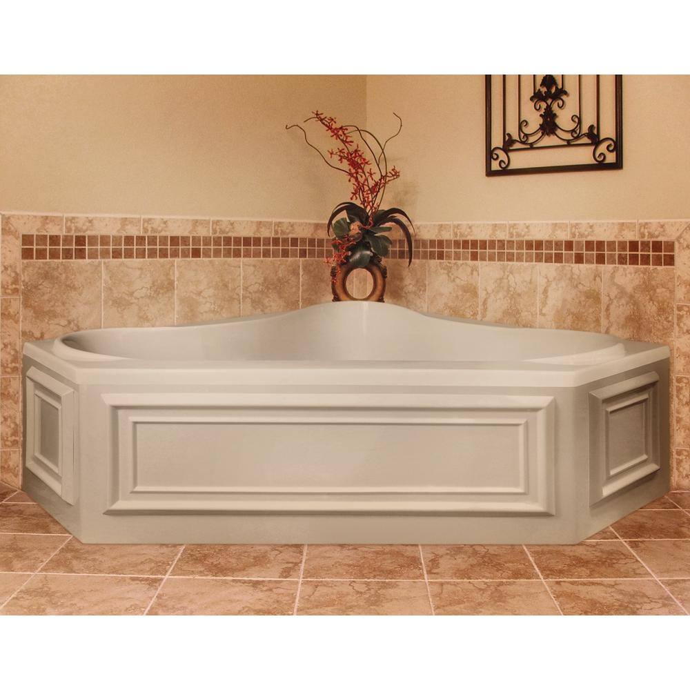 Hydro Systems Montgomery 60 in. Acrylic Corner Drop-In Air Bath Bathtub in White MTG6060ATAW