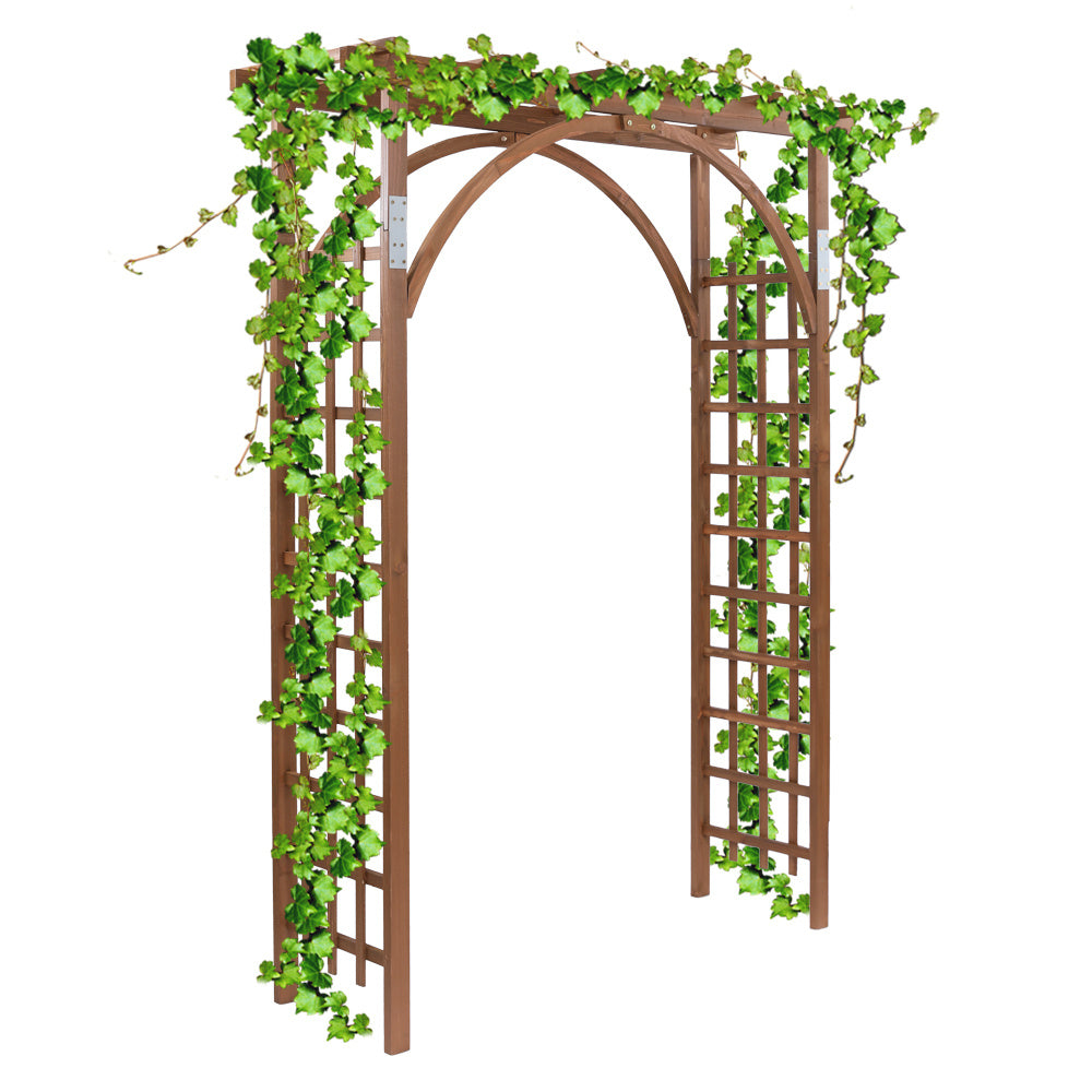 7FT Beautiful And Practical Garden Arch Dark Brown YJ