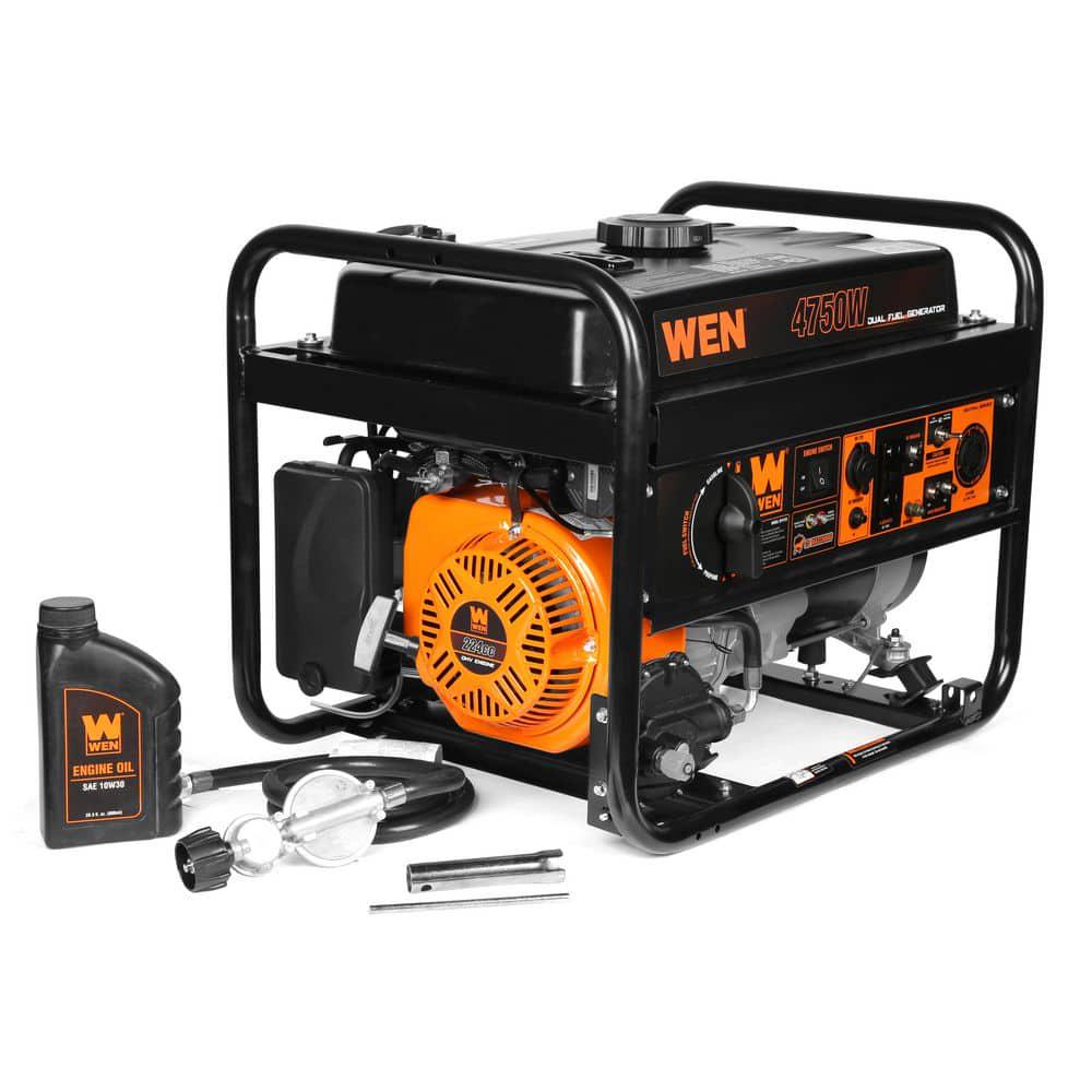 WEN 4750Watt 120Volt240Volt Dual Fuel Portable Generator with CO Shutdown Sensor