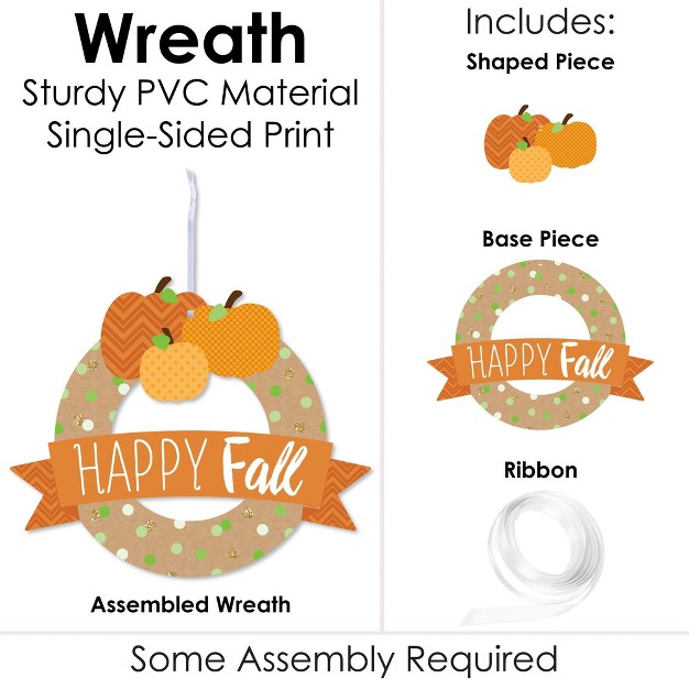 Big Dot Of Happiness Pumpkin Patch Outdoor Fall Halloween Or Thanksgiving Party Decor Front Door Wreath