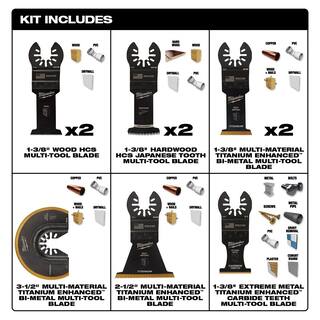 MW Oscillating Multi-Tool Blade Starter Kit (12-Piece) 49-10-9113-49-10-9001