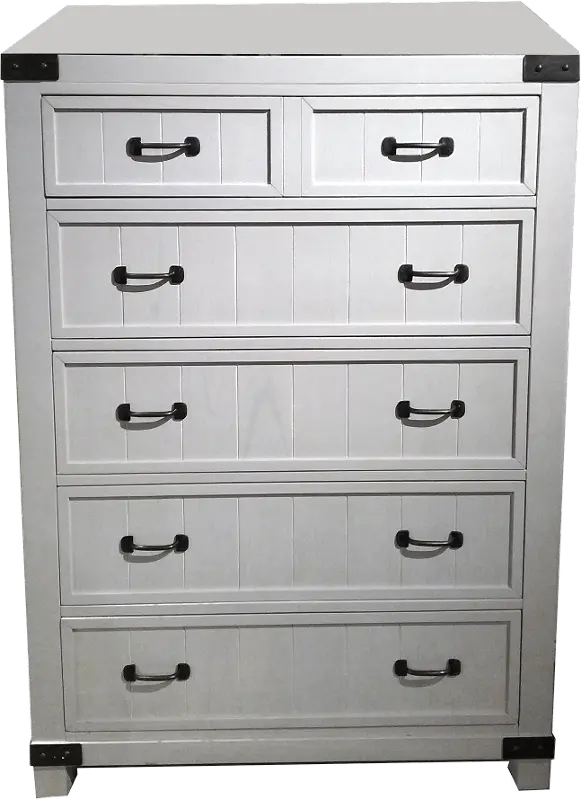 Mill River White Chest of Drawers