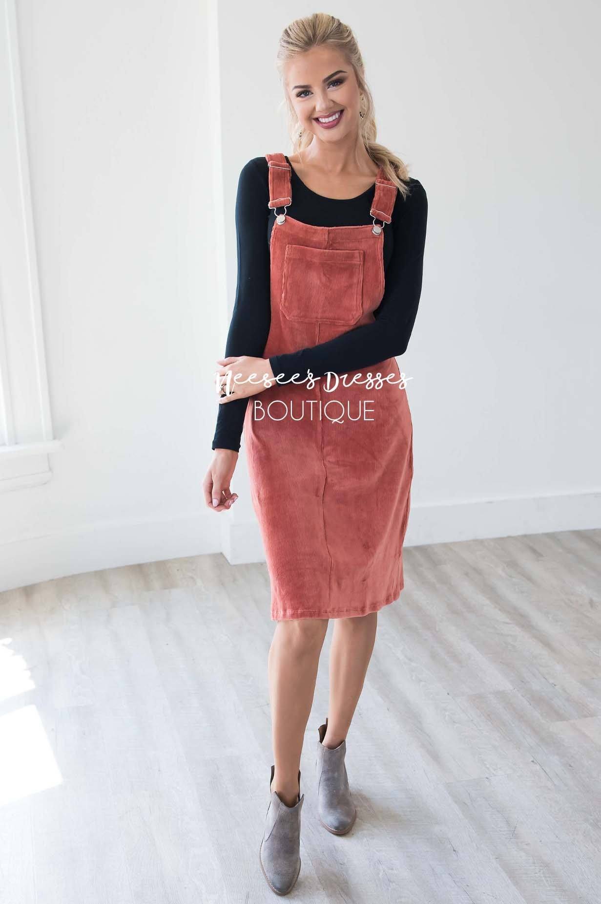 The Desta Corduroy Overall Dress